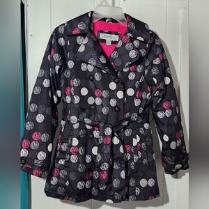 London Fog Polka Dot Trench Coat